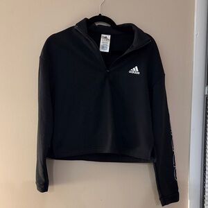 Adidas Black Long Sleeve Quarter-Zip Top